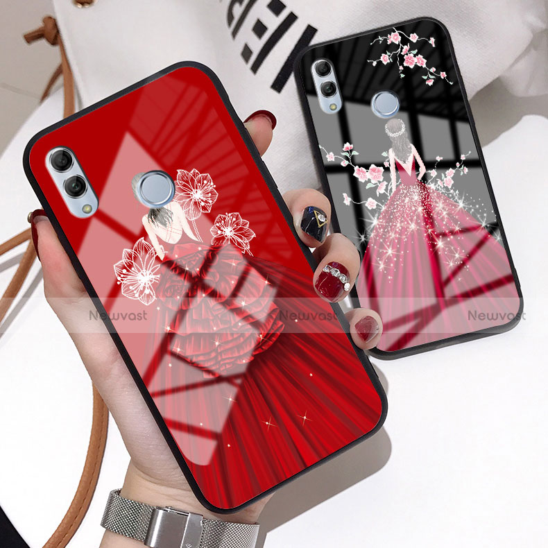 Silicone Frame Dress Party Girl Mirror Case Cover for Huawei Honor 10 Lite