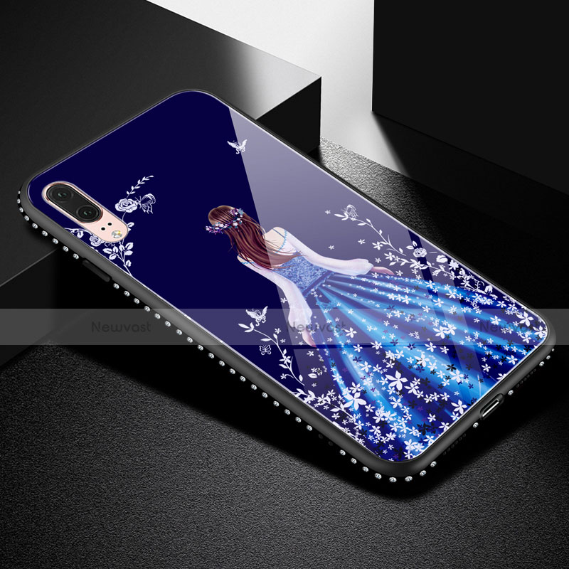 Silicone Frame Dress Party Girl Mirror Case Cover for Huawei P20