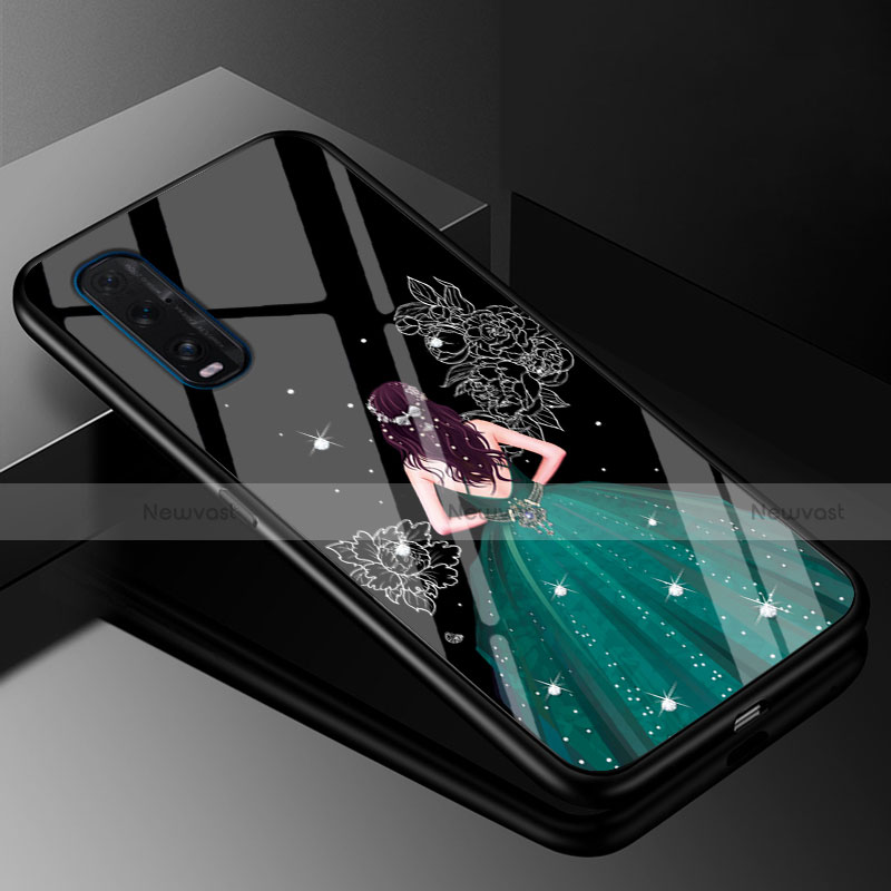 Silicone Frame Dress Party Girl Mirror Case Cover for Oppo Find X2