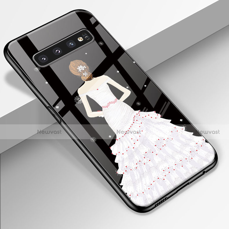 Silicone Frame Dress Party Girl Mirror Case Cover K01 for Samsung Galaxy S10 5G