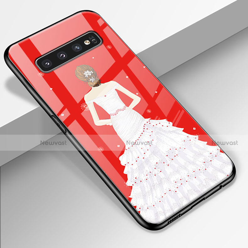 Silicone Frame Dress Party Girl Mirror Case Cover K01 for Samsung Galaxy S10 5G