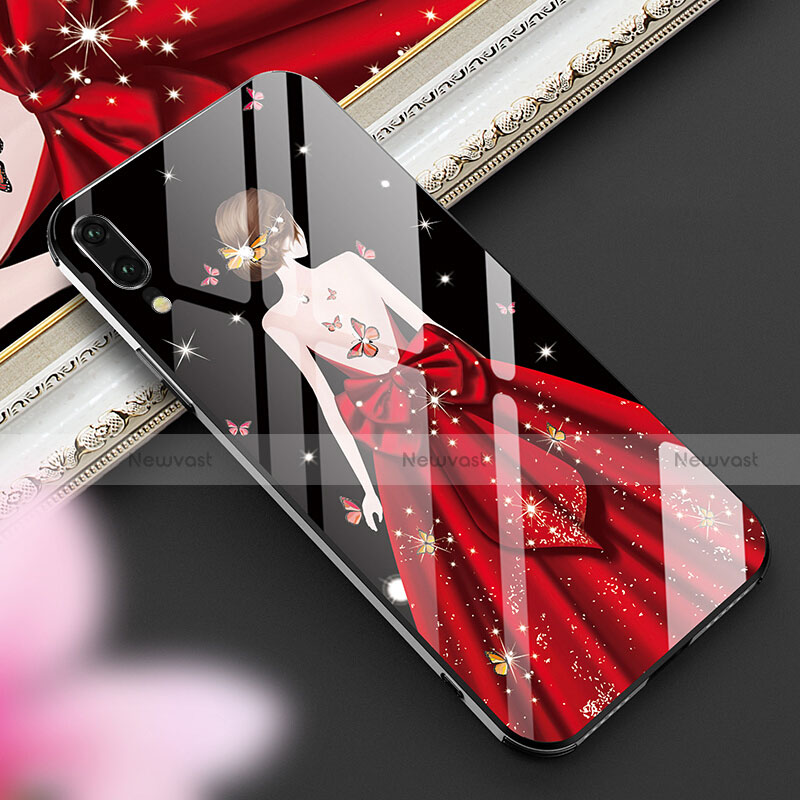 Silicone Frame Dress Party Girl Mirror Case Cover K02 for Huawei P20