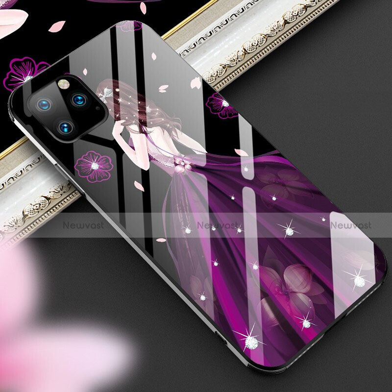 Silicone Frame Dress Party Girl Mirror Case Cover M01 for Apple iPhone 11 Pro Max