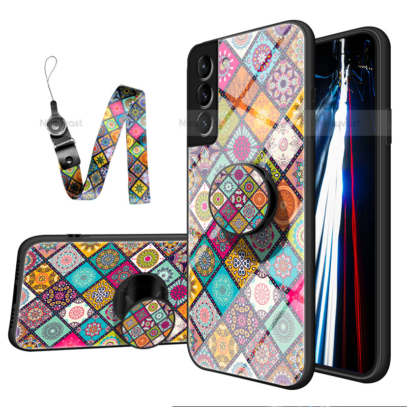 Silicone Frame Fashionable Pattern Mirror Case Cover A01 for Samsung Galaxy S21 Plus 5G