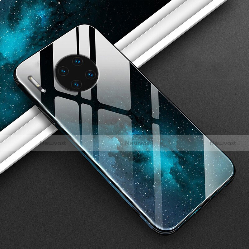 Silicone Frame Fashionable Pattern Mirror Case Cover C01 for Huawei Mate 30 Gray