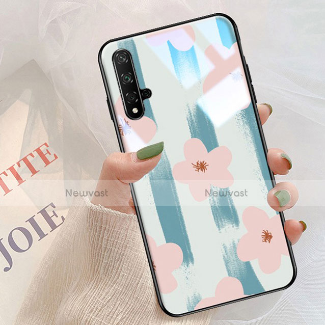 Silicone Frame Fashionable Pattern Mirror Case Cover D01 for Huawei Honor 20S