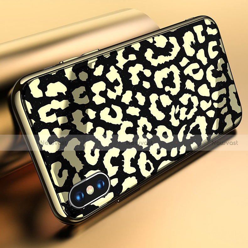 Silicone Frame Fashionable Pattern Mirror Case Cover for Apple iPhone X