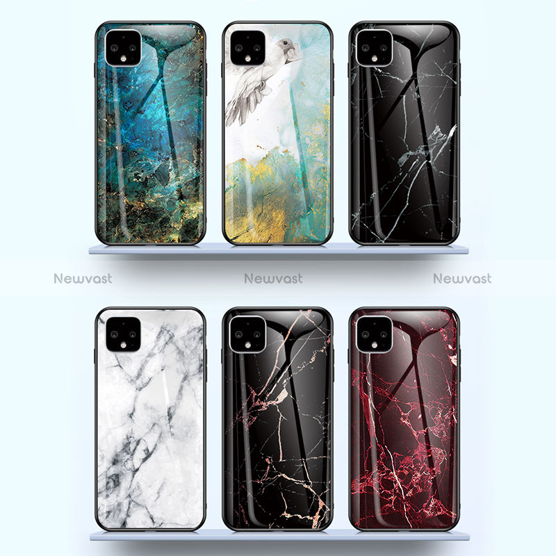 Silicone Frame Fashionable Pattern Mirror Case Cover for Google Pixel 4