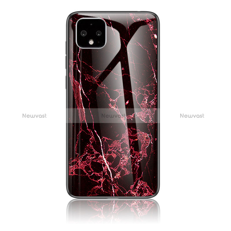 Silicone Frame Fashionable Pattern Mirror Case Cover for Google Pixel 4 XL