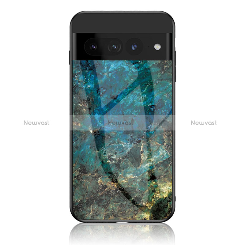 Silicone Frame Fashionable Pattern Mirror Case Cover for Google Pixel 7 Pro 5G