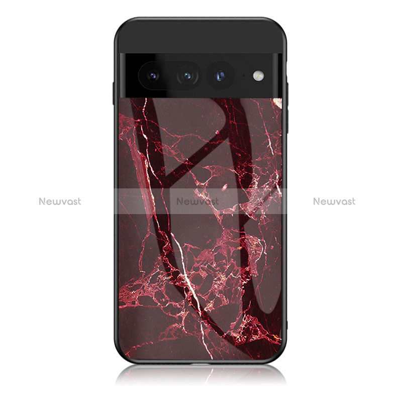 Silicone Frame Fashionable Pattern Mirror Case Cover for Google Pixel 7 Pro 5G