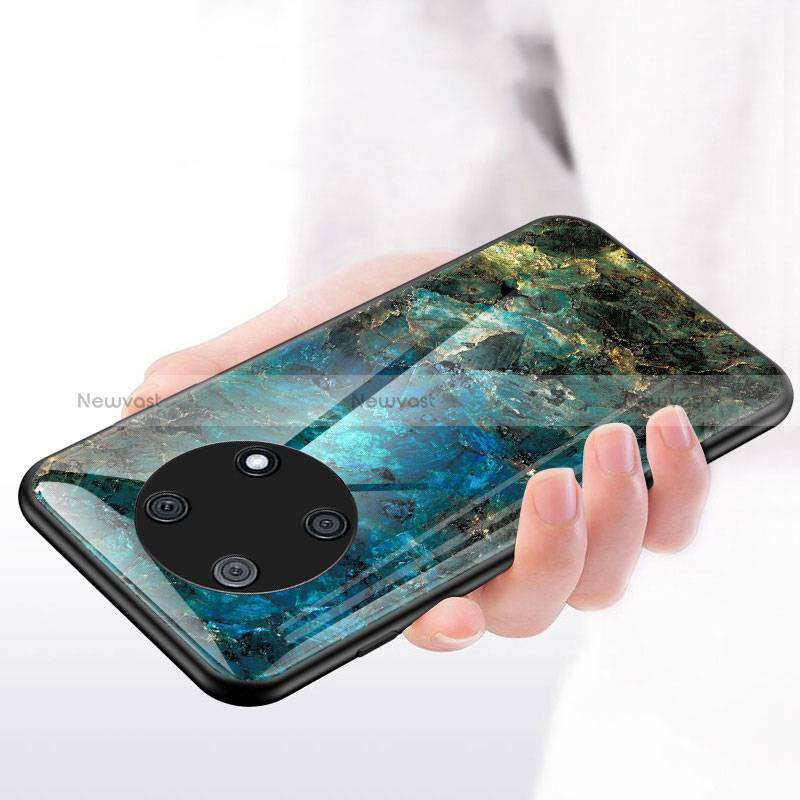 Silicone Frame Fashionable Pattern Mirror Case Cover for Huawei Enjoy 50 Pro