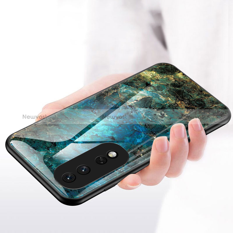 Silicone Frame Fashionable Pattern Mirror Case Cover for Huawei Honor 80 5G