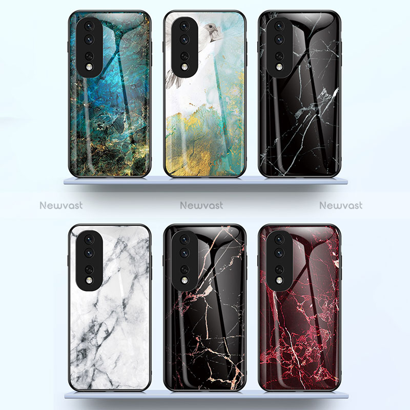 Silicone Frame Fashionable Pattern Mirror Case Cover for Huawei Honor 80 GT 5G