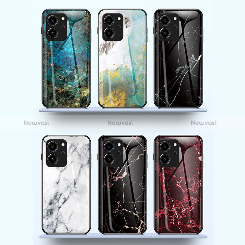 Silicone Frame Fashionable Pattern Mirror Case Cover for Huawei Honor 80 SE 5G