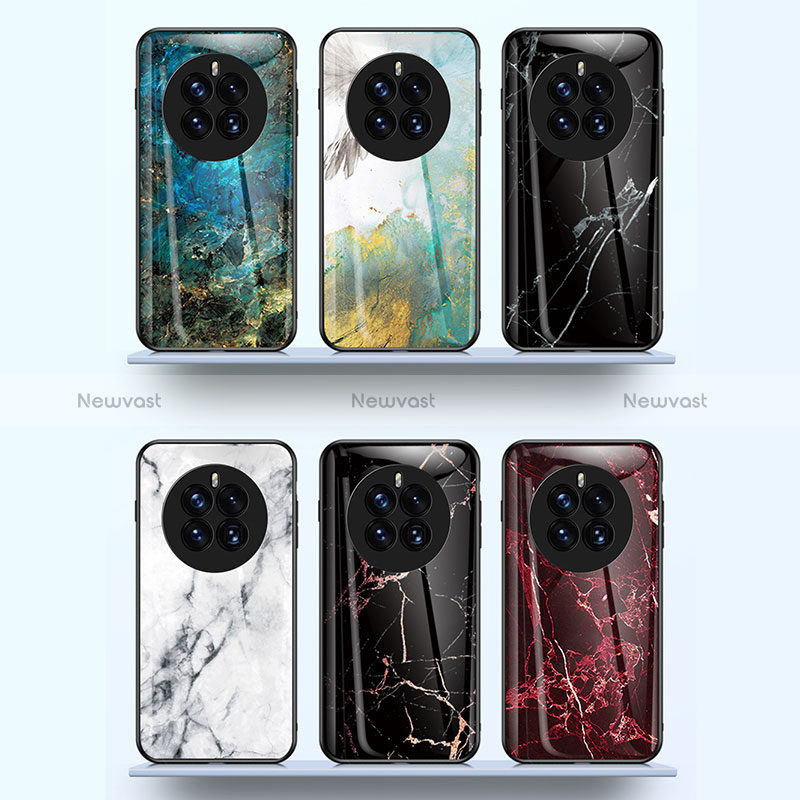 Silicone Frame Fashionable Pattern Mirror Case Cover for Huawei Mate 50 Pro