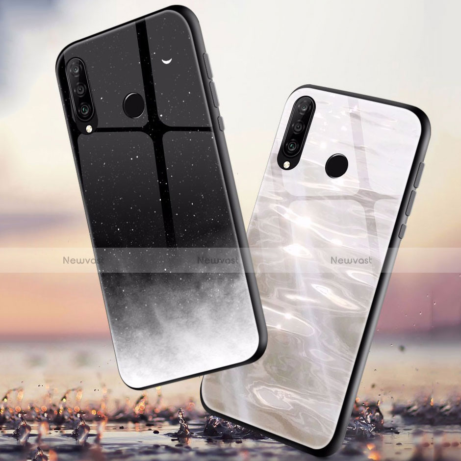 Silicone Frame Fashionable Pattern Mirror Case Cover for Huawei Nova 4e