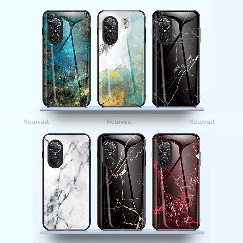 Silicone Frame Fashionable Pattern Mirror Case Cover for Huawei Nova 9 SE