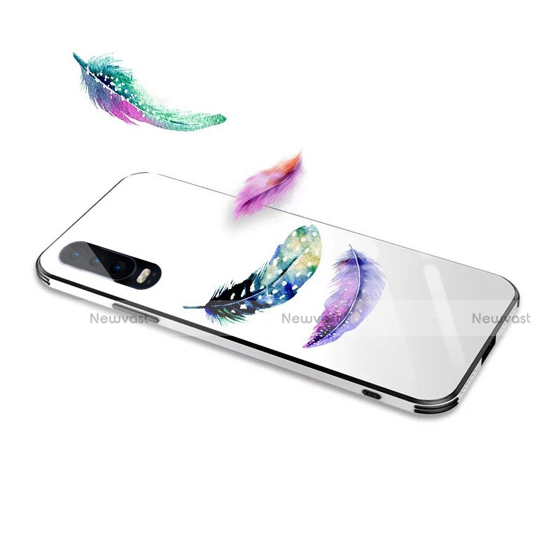 Silicone Frame Fashionable Pattern Mirror Case Cover for Huawei P30