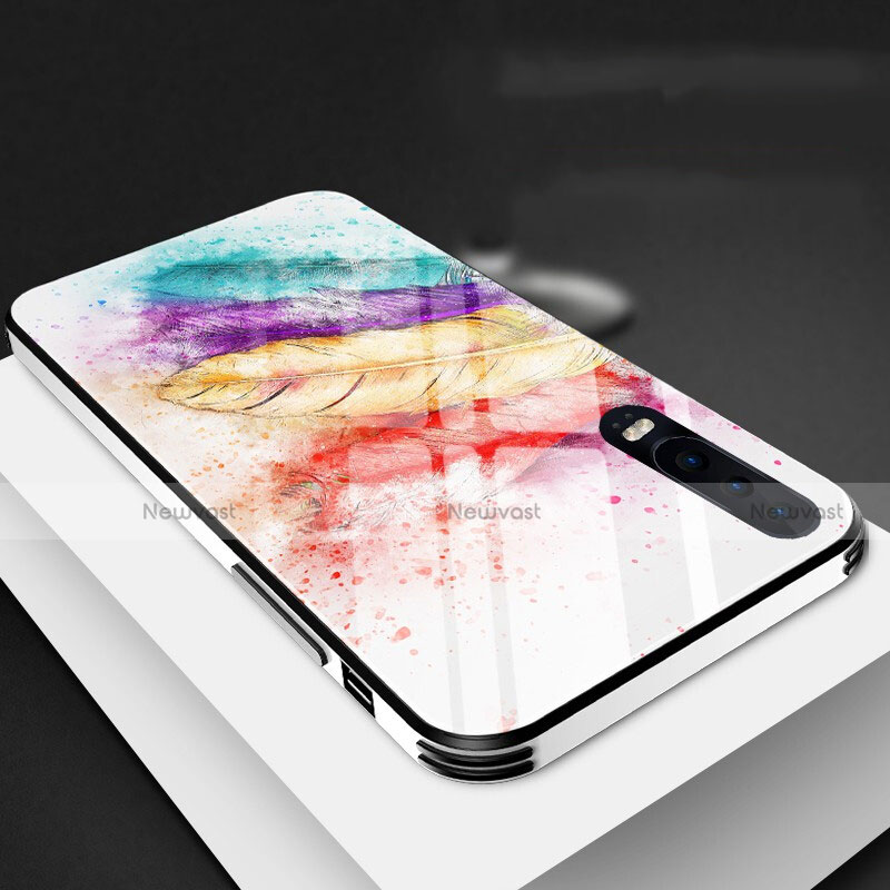 Silicone Frame Fashionable Pattern Mirror Case Cover for Huawei P30