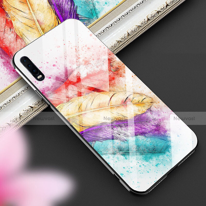 Silicone Frame Fashionable Pattern Mirror Case Cover for Huawei P30 Mixed