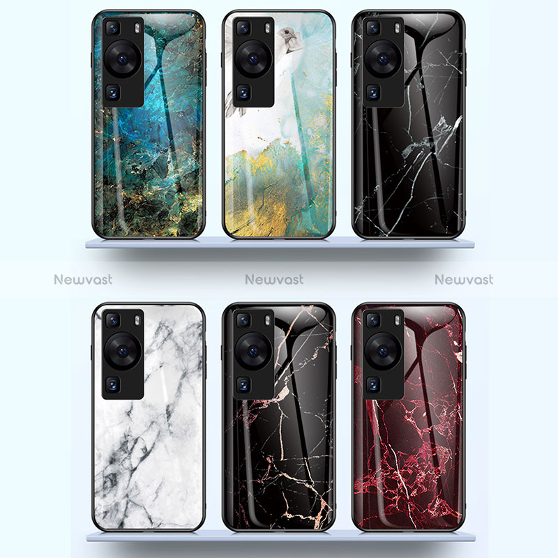 Silicone Frame Fashionable Pattern Mirror Case Cover for Huawei P60 Pro