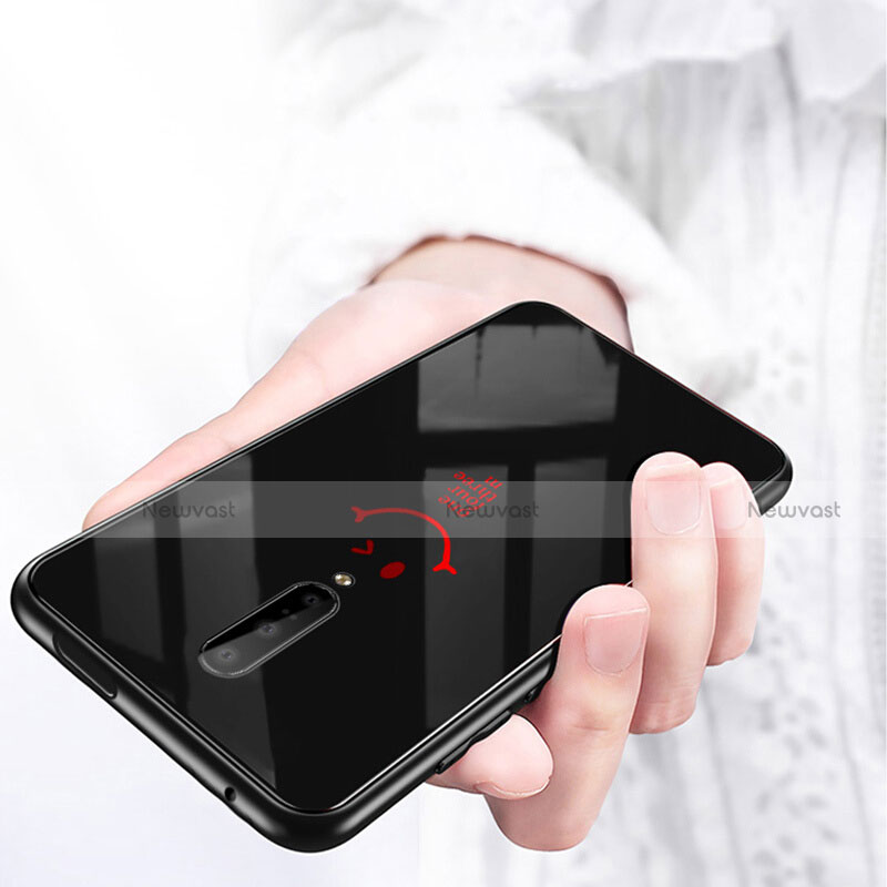 Silicone Frame Fashionable Pattern Mirror Case Cover for OnePlus 7 Pro