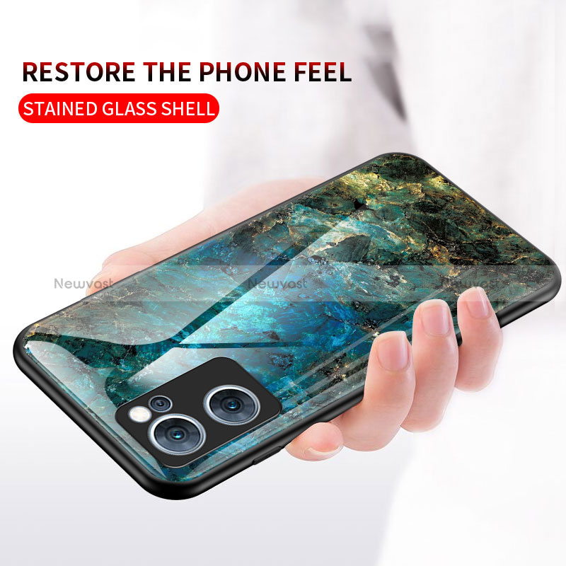 Silicone Frame Fashionable Pattern Mirror Case Cover for OnePlus Nord CE 2 5G