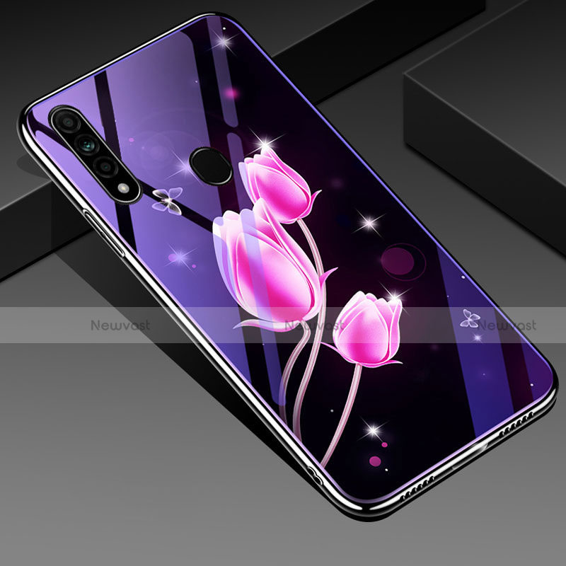 Silicone Frame Fashionable Pattern Mirror Case Cover for Oppo A31