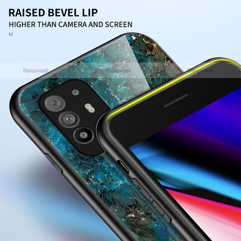 Silicone Frame Fashionable Pattern Mirror Case Cover for Oppo A94 5G