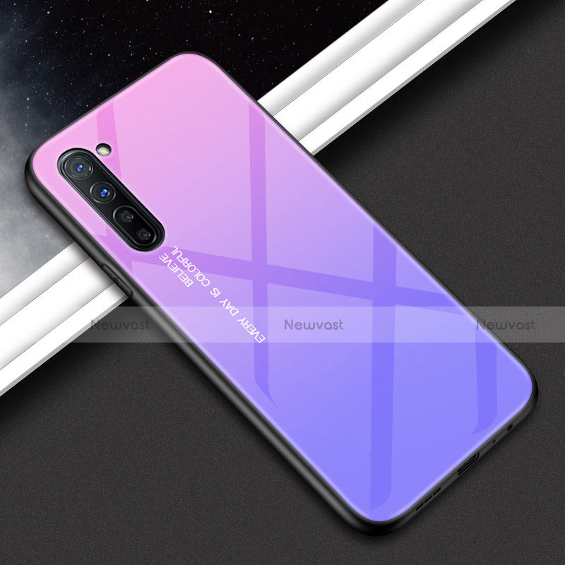 Silicone Frame Fashionable Pattern Mirror Case Cover for Oppo Find X2 Lite