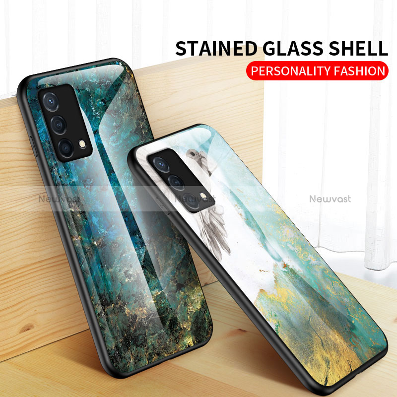 Silicone Frame Fashionable Pattern Mirror Case Cover for Oppo K9 5G