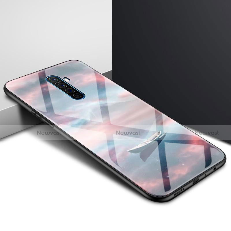 Silicone Frame Fashionable Pattern Mirror Case Cover for Oppo Reno Ace Mixed