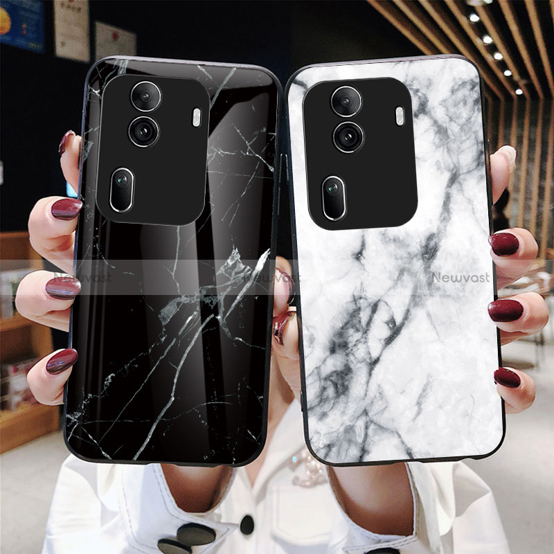 Silicone Frame Fashionable Pattern Mirror Case Cover for Oppo Reno11 Pro 5G