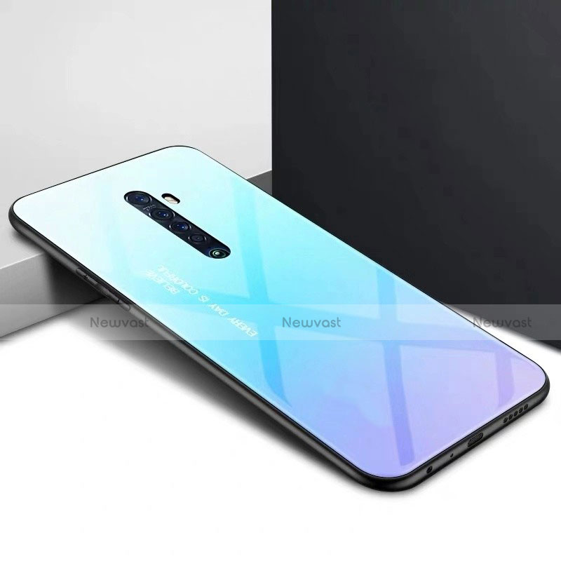 Silicone Frame Fashionable Pattern Mirror Case Cover for Oppo Reno2