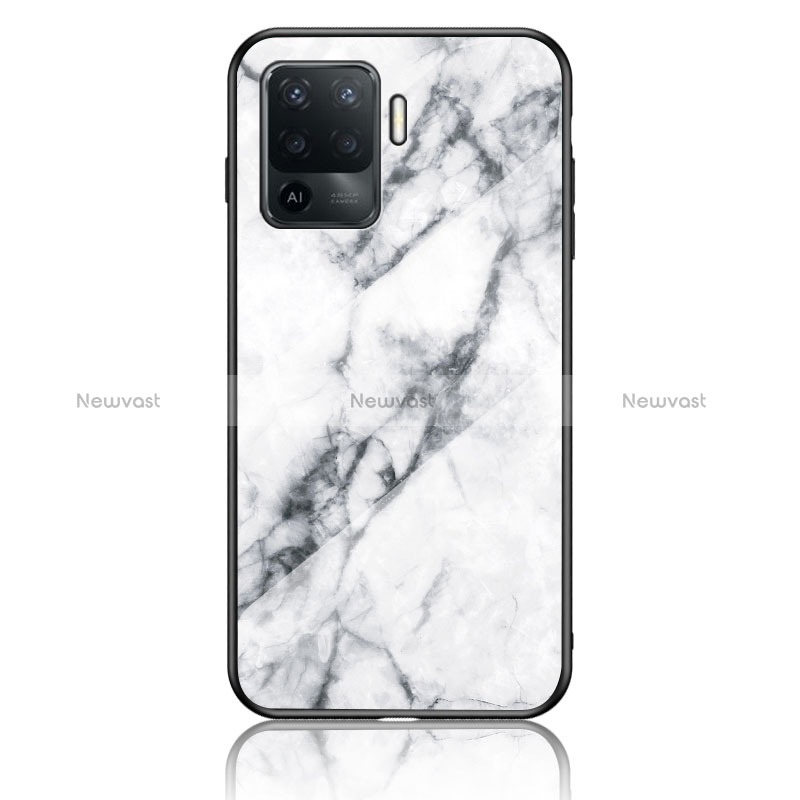 Silicone Frame Fashionable Pattern Mirror Case Cover for Oppo Reno5 F