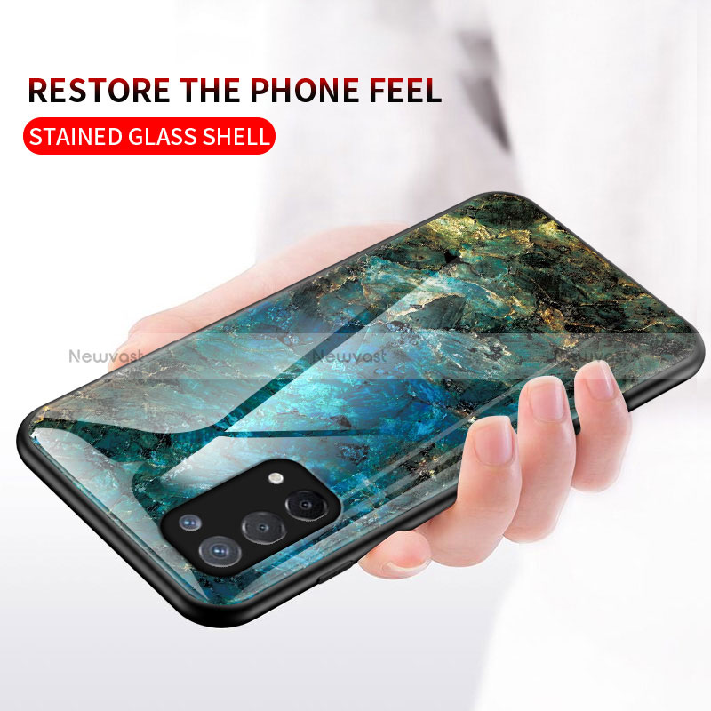 Silicone Frame Fashionable Pattern Mirror Case Cover for Oppo Reno6 Lite