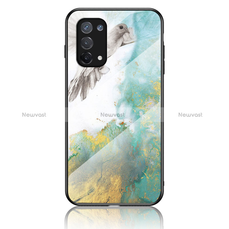 Silicone Frame Fashionable Pattern Mirror Case Cover for Oppo Reno6 Lite