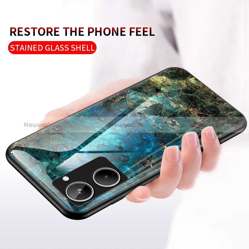 Silicone Frame Fashionable Pattern Mirror Case Cover for Realme 10 4G