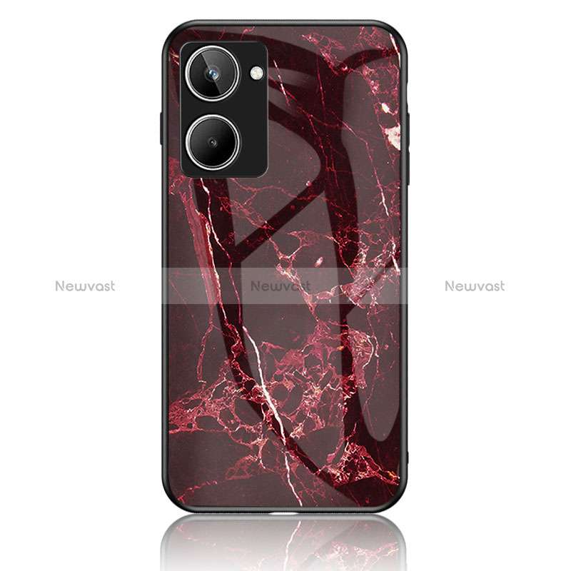 Silicone Frame Fashionable Pattern Mirror Case Cover for Realme 10 Pro 5G