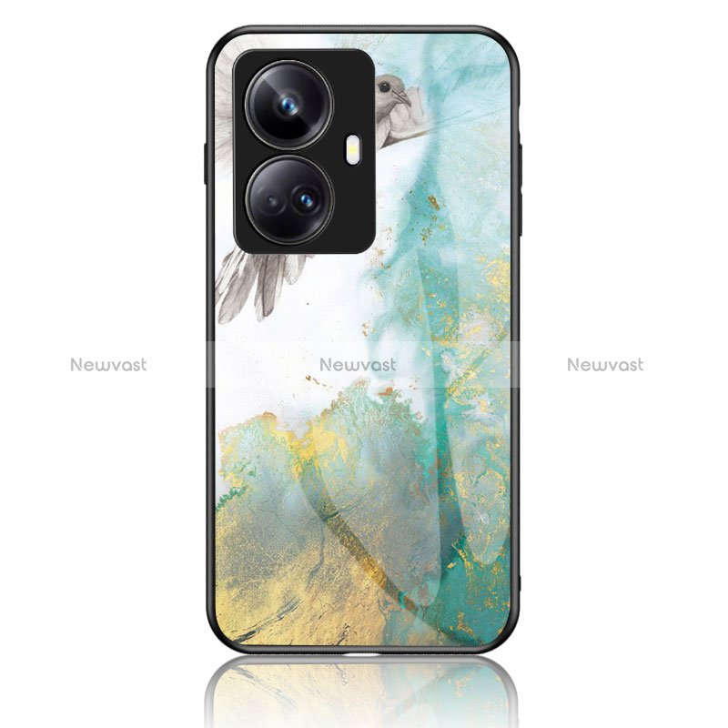 Silicone Frame Fashionable Pattern Mirror Case Cover for Realme 10 Pro+ Plus 5G