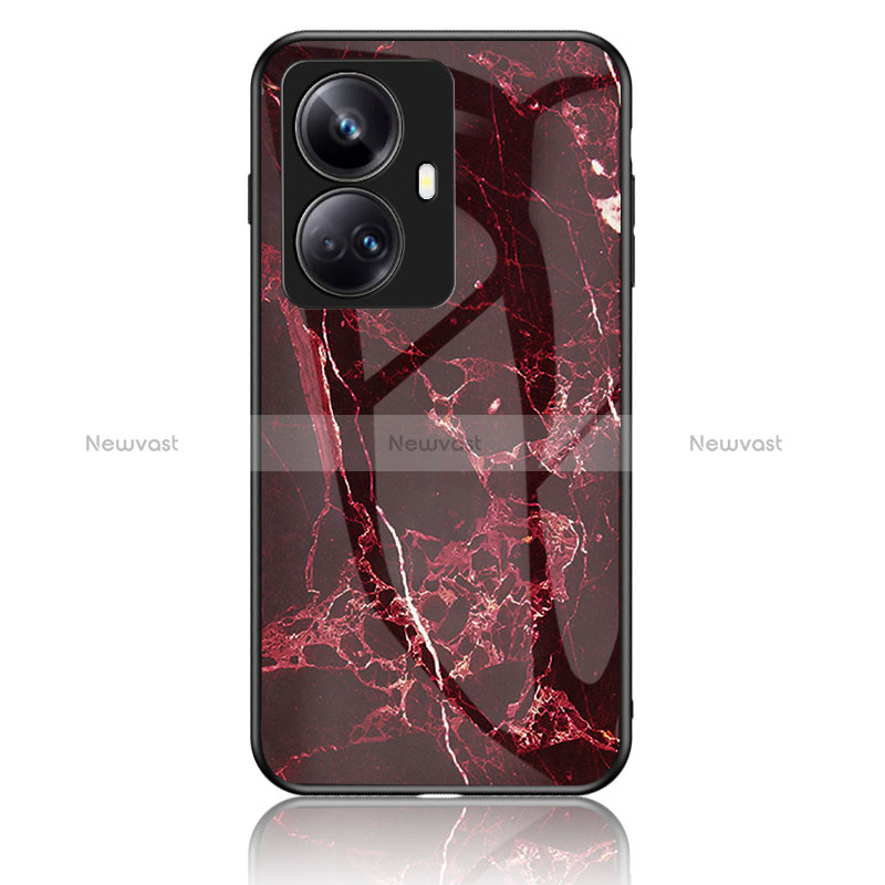 Silicone Frame Fashionable Pattern Mirror Case Cover for Realme 10 Pro+ Plus 5G