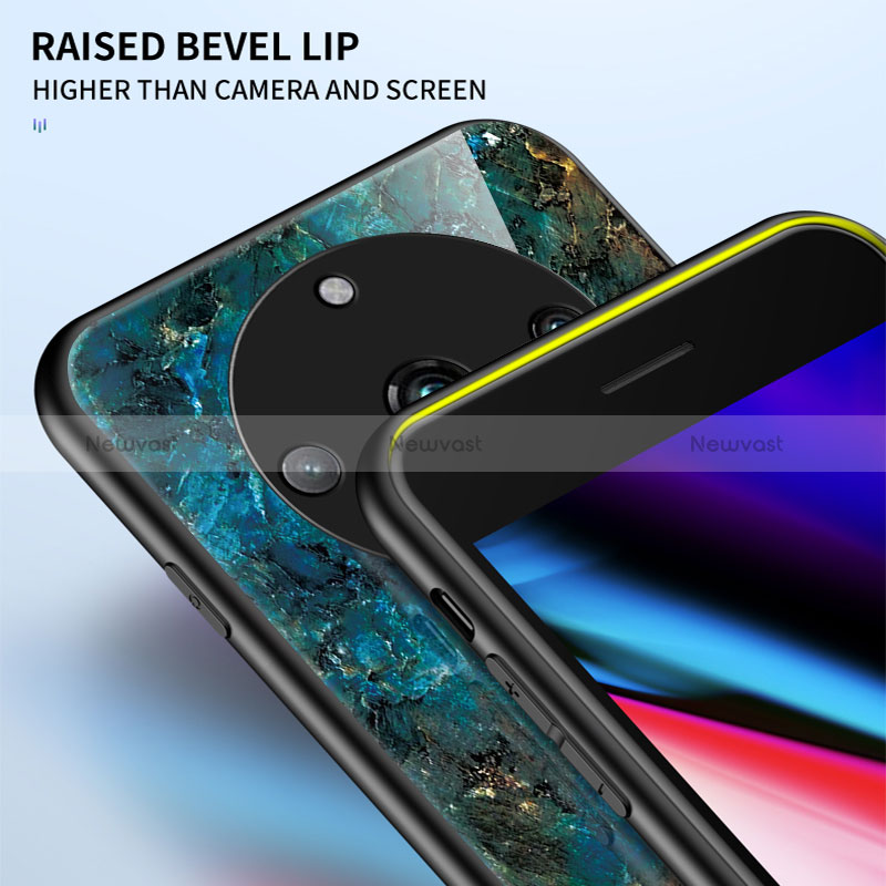 Silicone Frame Fashionable Pattern Mirror Case Cover for Realme 11 Pro 5G