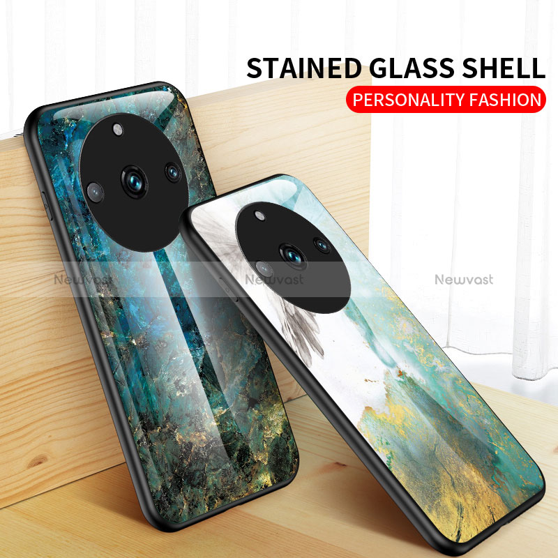 Silicone Frame Fashionable Pattern Mirror Case Cover for Realme 11 Pro 5G