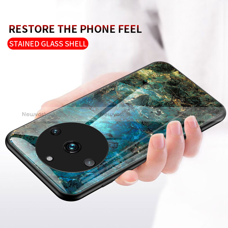 Silicone Frame Fashionable Pattern Mirror Case Cover for Realme 11 Pro 5G