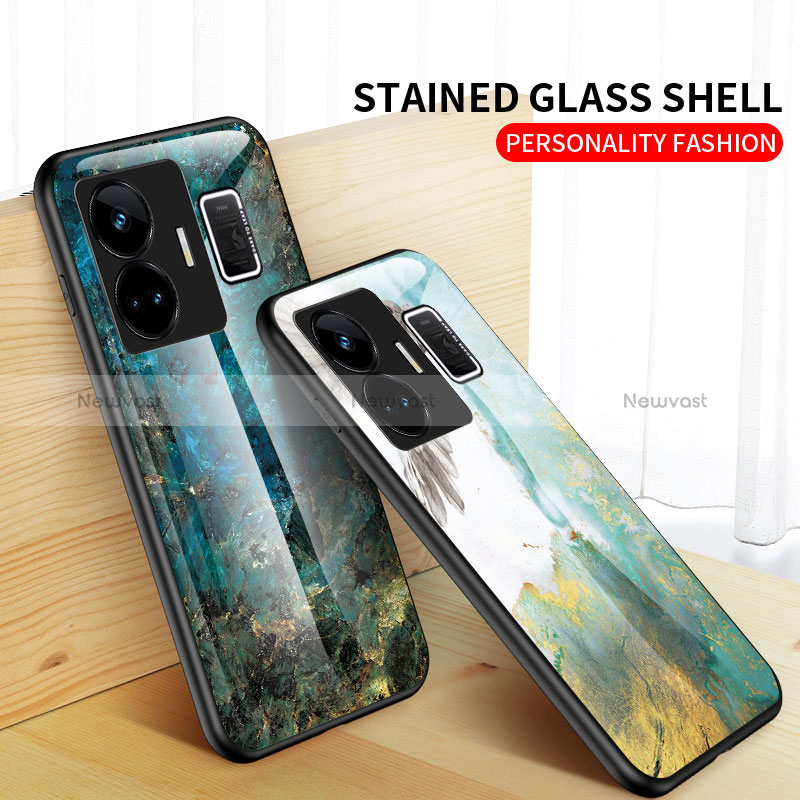 Silicone Frame Fashionable Pattern Mirror Case Cover for Realme GT Neo5 5G