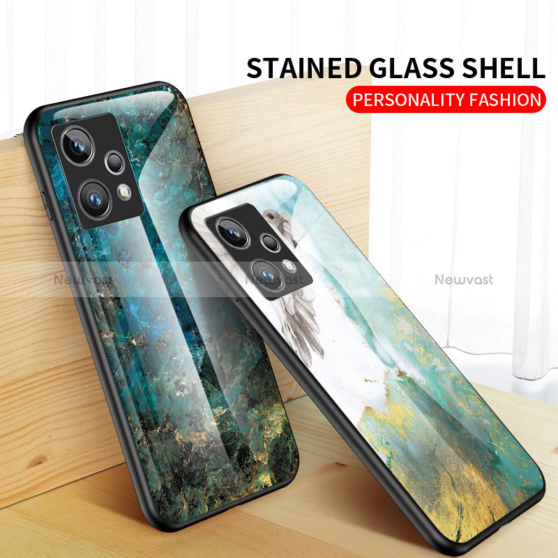 Silicone Frame Fashionable Pattern Mirror Case Cover for Realme Narzo 50 Pro 5G