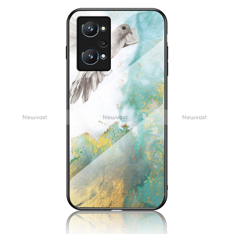 Silicone Frame Fashionable Pattern Mirror Case Cover for Realme Q5 Pro 5G