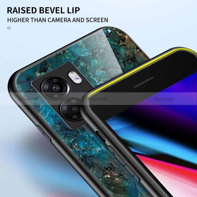 Silicone Frame Fashionable Pattern Mirror Case Cover for Realme Q5i 5G