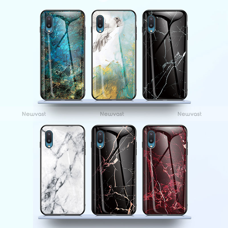 Silicone Frame Fashionable Pattern Mirror Case Cover for Samsung Galaxy A02